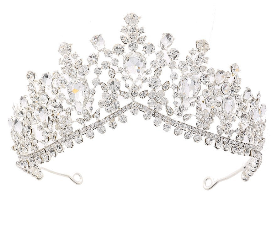 Women's Glamorous Tiara with Rhinestone and Crystal Embellishments Kalsten