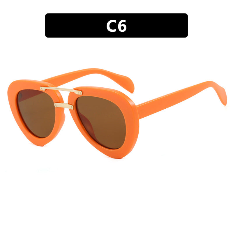 Womens extravagant sunglasses in modern heart design Kalsten