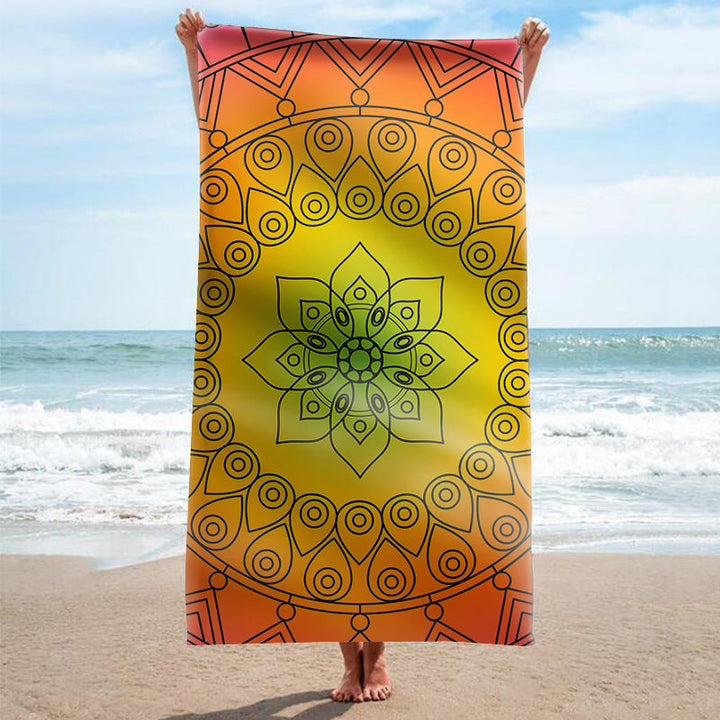Beach towel with artistic mandala design Kalsten