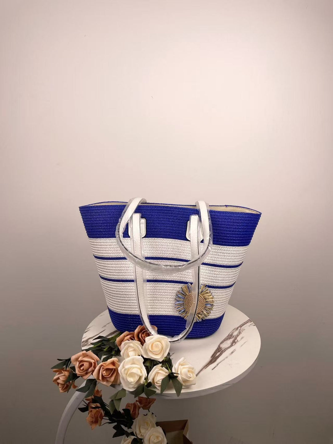 Elegant Beach Bag with Matching Sun Hat Kalsten