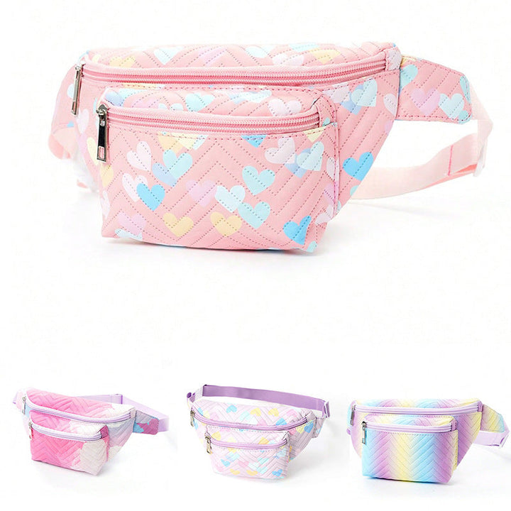 Waist bag with heart-shaped design and multiple compartments Kalsten