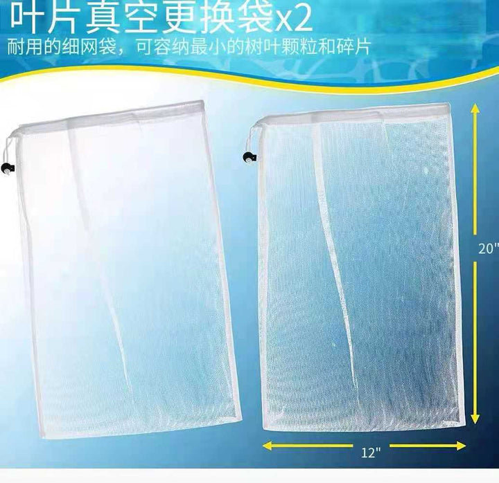 Automatic suction pool leaf vacuum bag with reusable fine mesh and universal hose connector Kalsten
