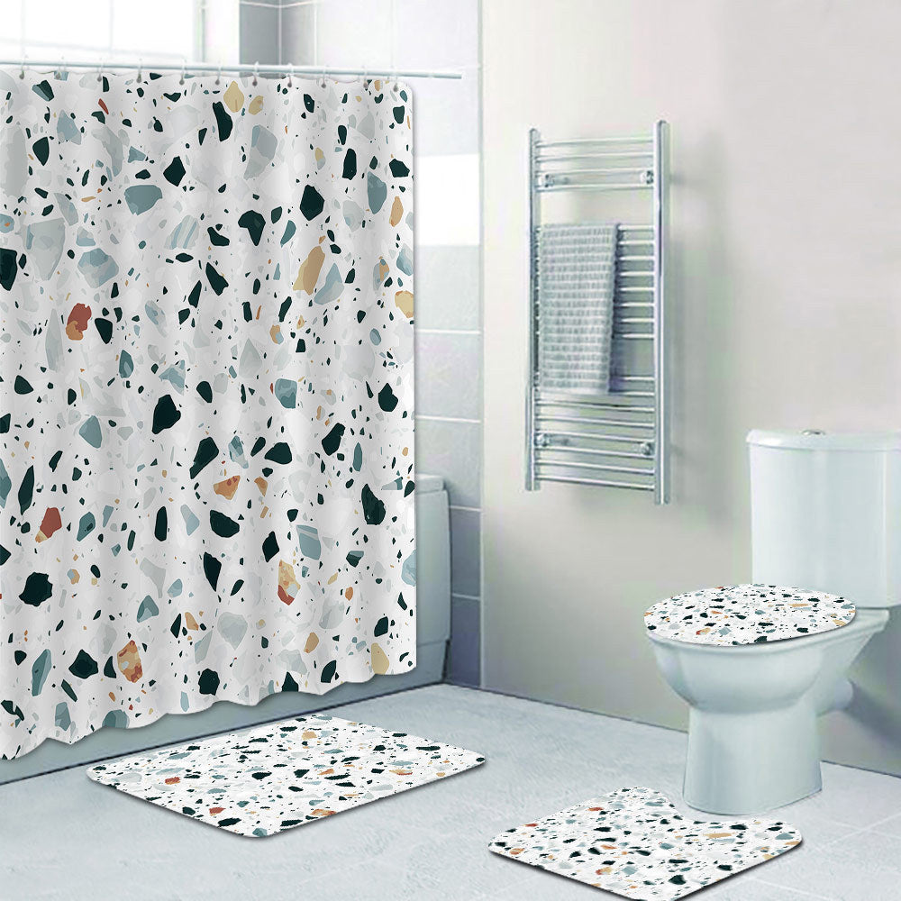 Stylish Terrazzo Print Shower Curtain Kalsten