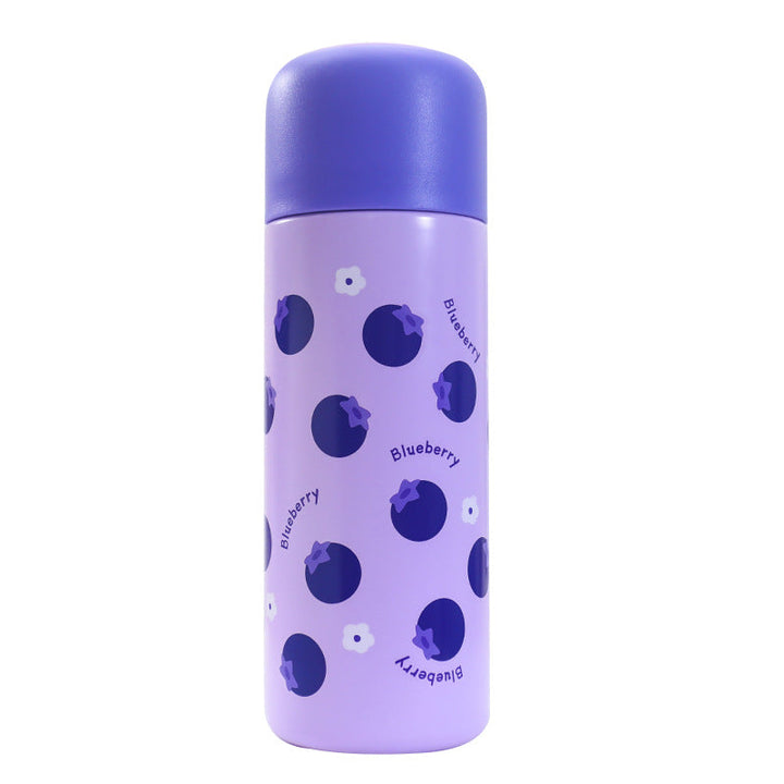 Women's Insulated Water Bottle with Fruity Design and Ergonomic Carry Handle Kalsten