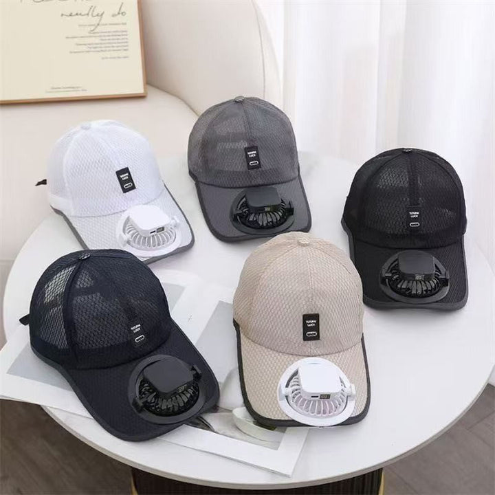 Solar-powered Fan Cap with integrated fan and breathable mesh Kalsten