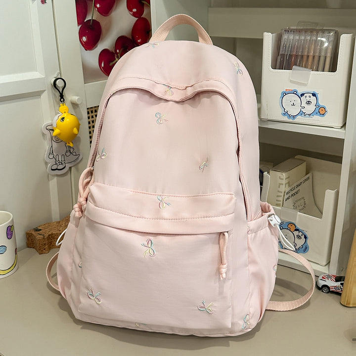 Embroidered Casual School Backpack