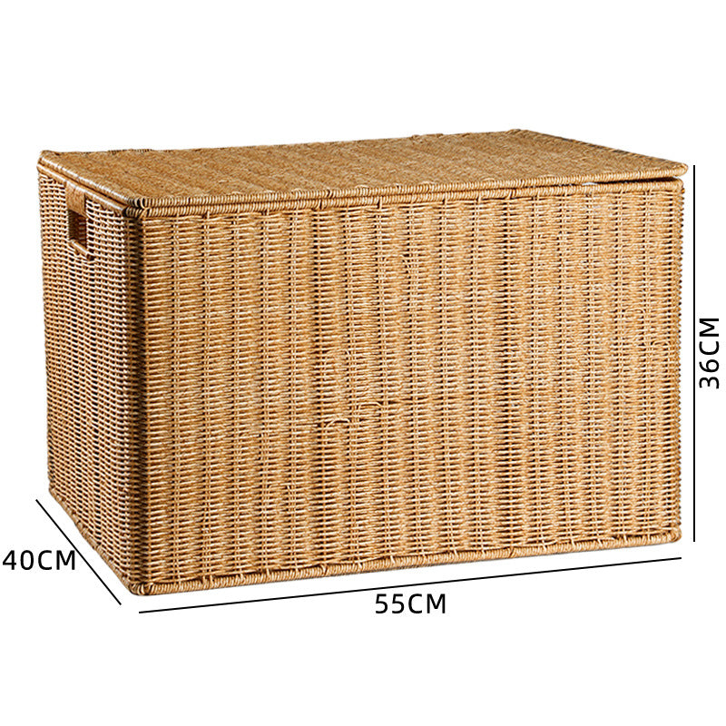 Handcrafted Rectangular Wicker Storage Box Kalsten