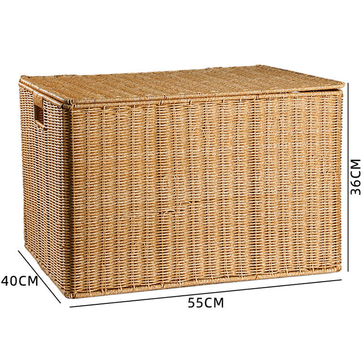 Handcrafted Rectangular Wicker Storage Box Kalsten