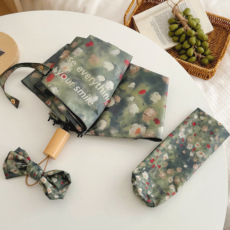 Ladies Folding Umbrella with Floral Design Kalsten