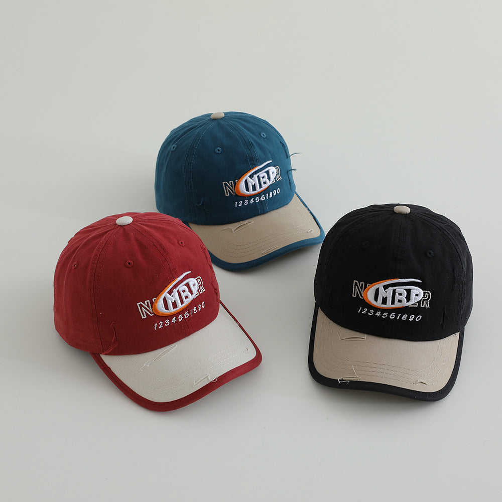 Men's Distressed Cotton Logo Baseball Cap Kalsten