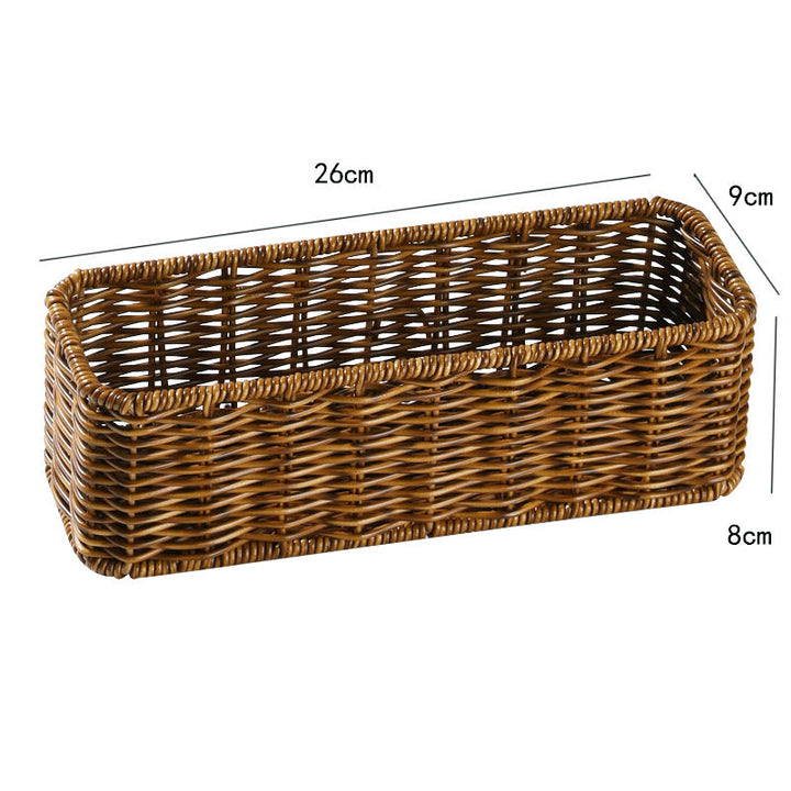 Handcrafted Rectangular Wicker Storage Bin Kalsten