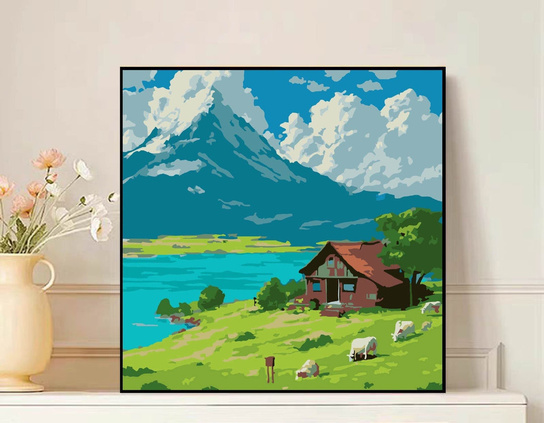 Scenic Mountain Landscape Canvas Art Kalsten