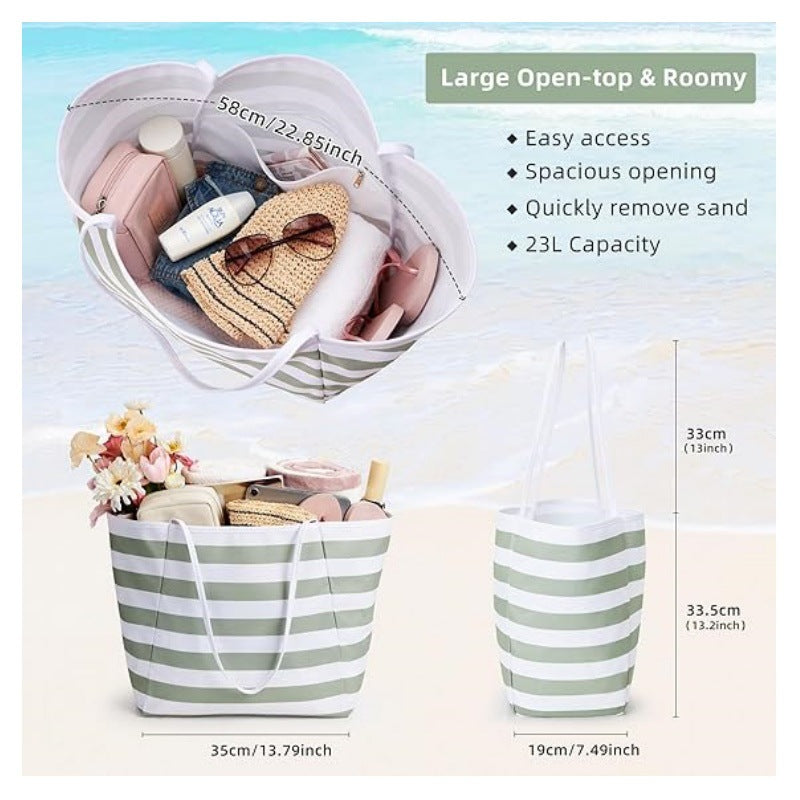 Beach bag with large storage space and water-repellent material Kalsten