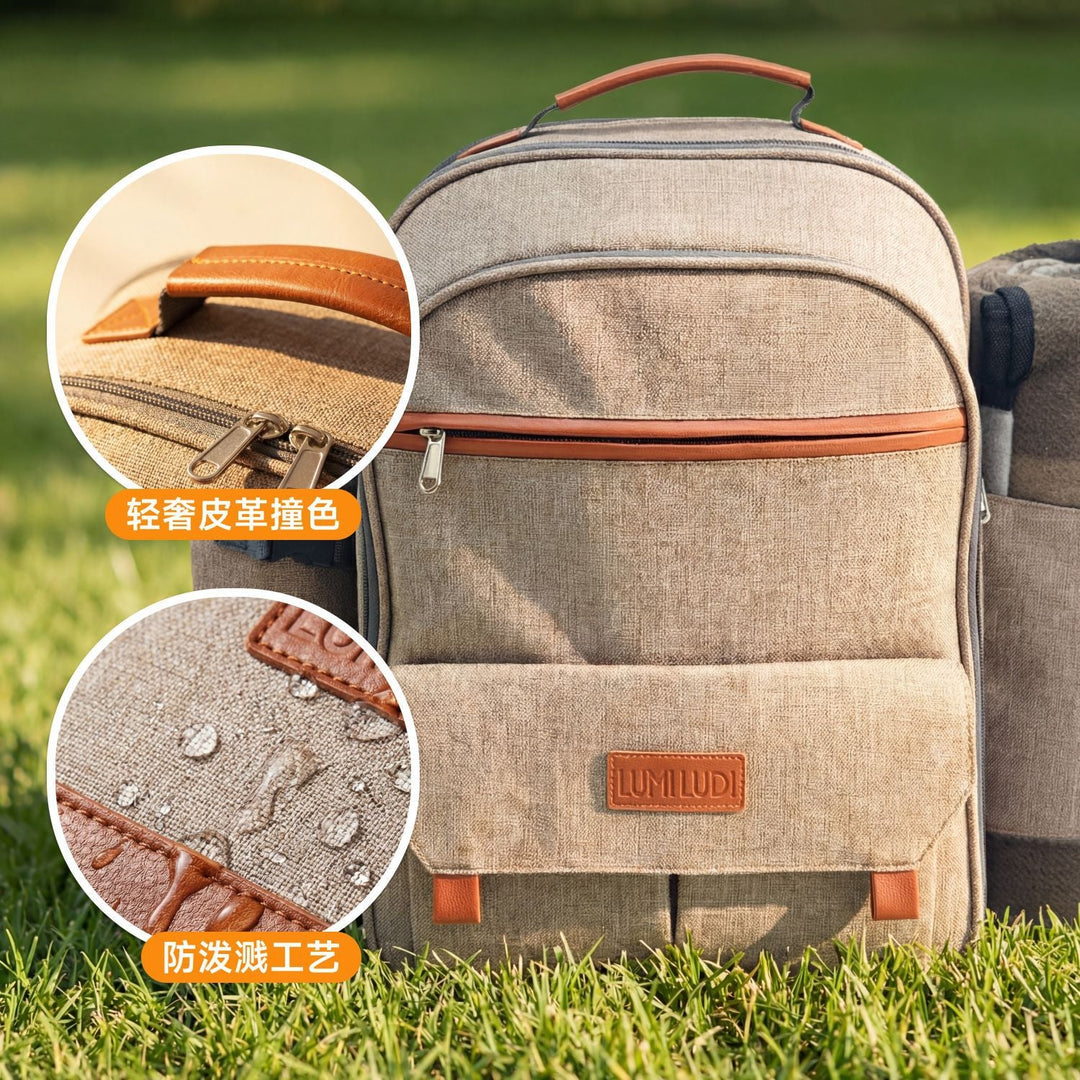 Ladies picnic backpack with extensive dish set and insulated cooling function Kalsten