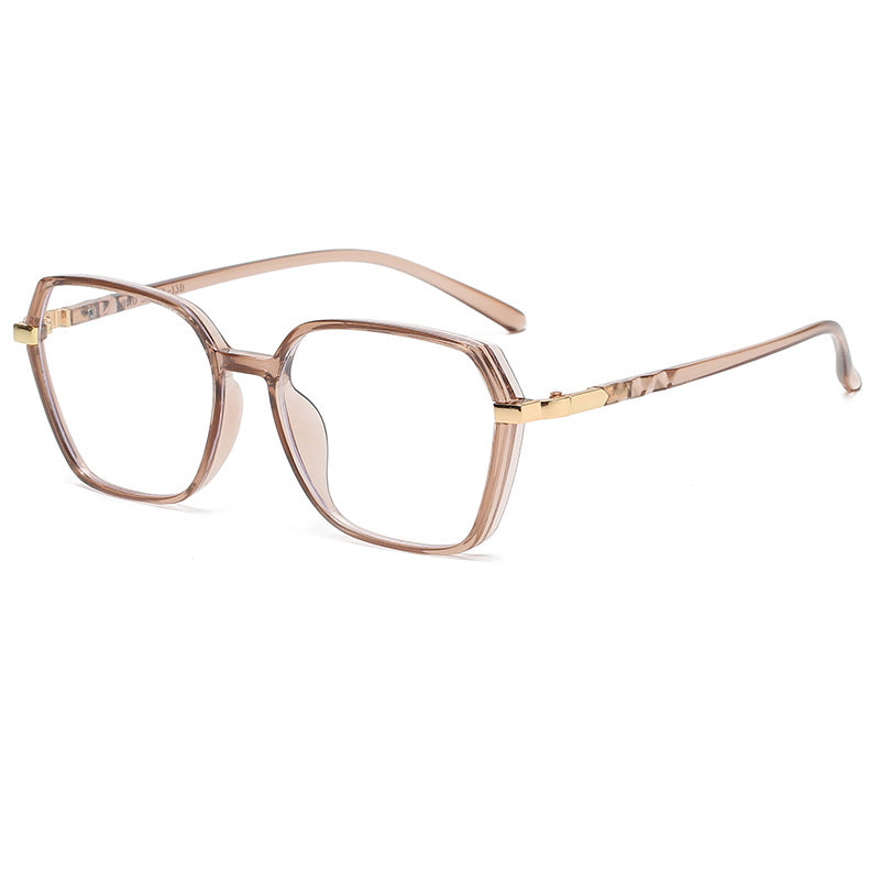 Ladies fashionable square reading glasses with golden accents Kalsten