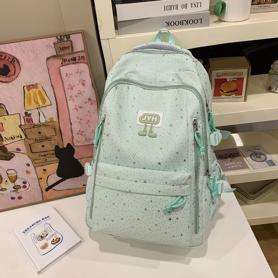Star-Print Fashion School Backpack Kalsten