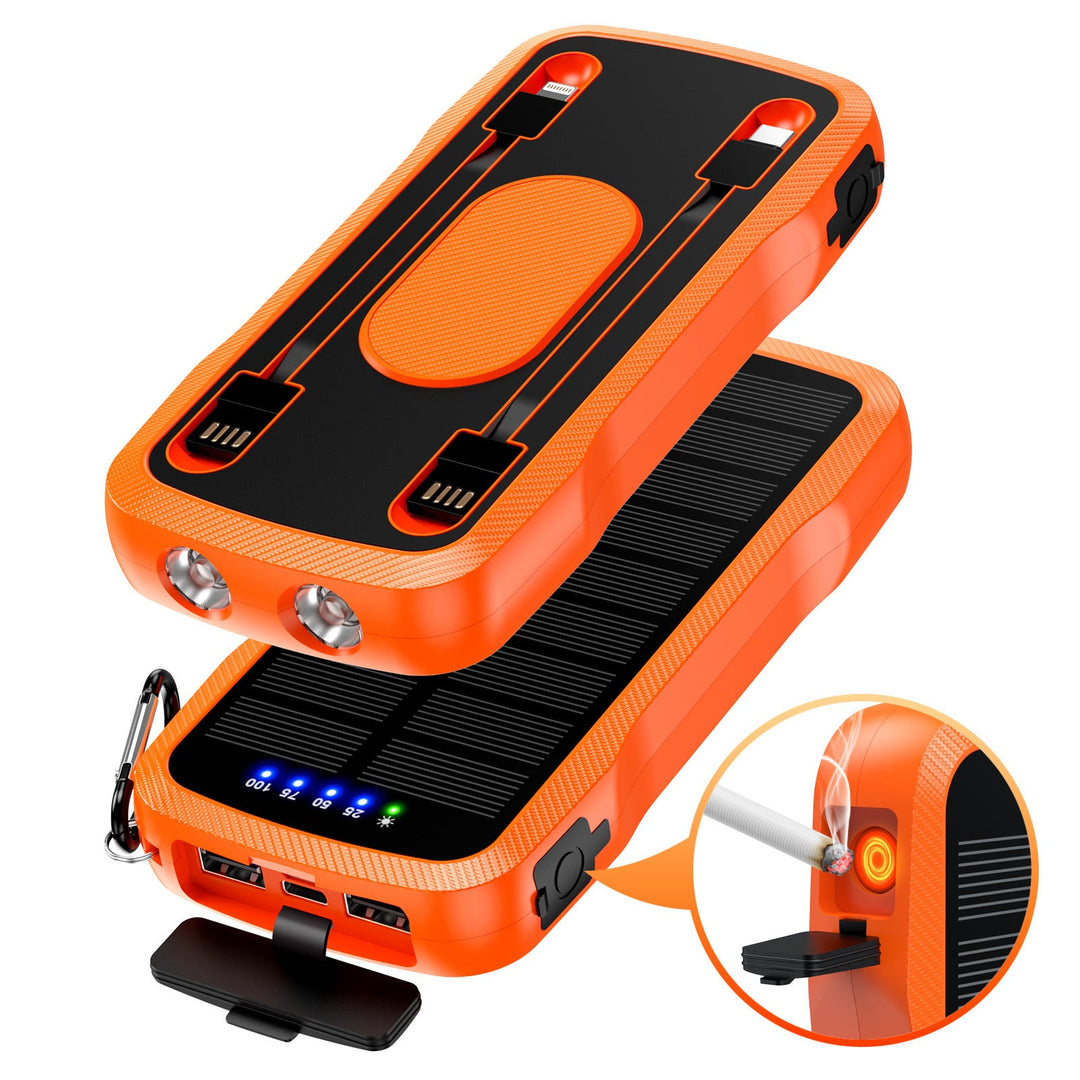 Solar charger with integrated USB ports and LED lamps Kalsten