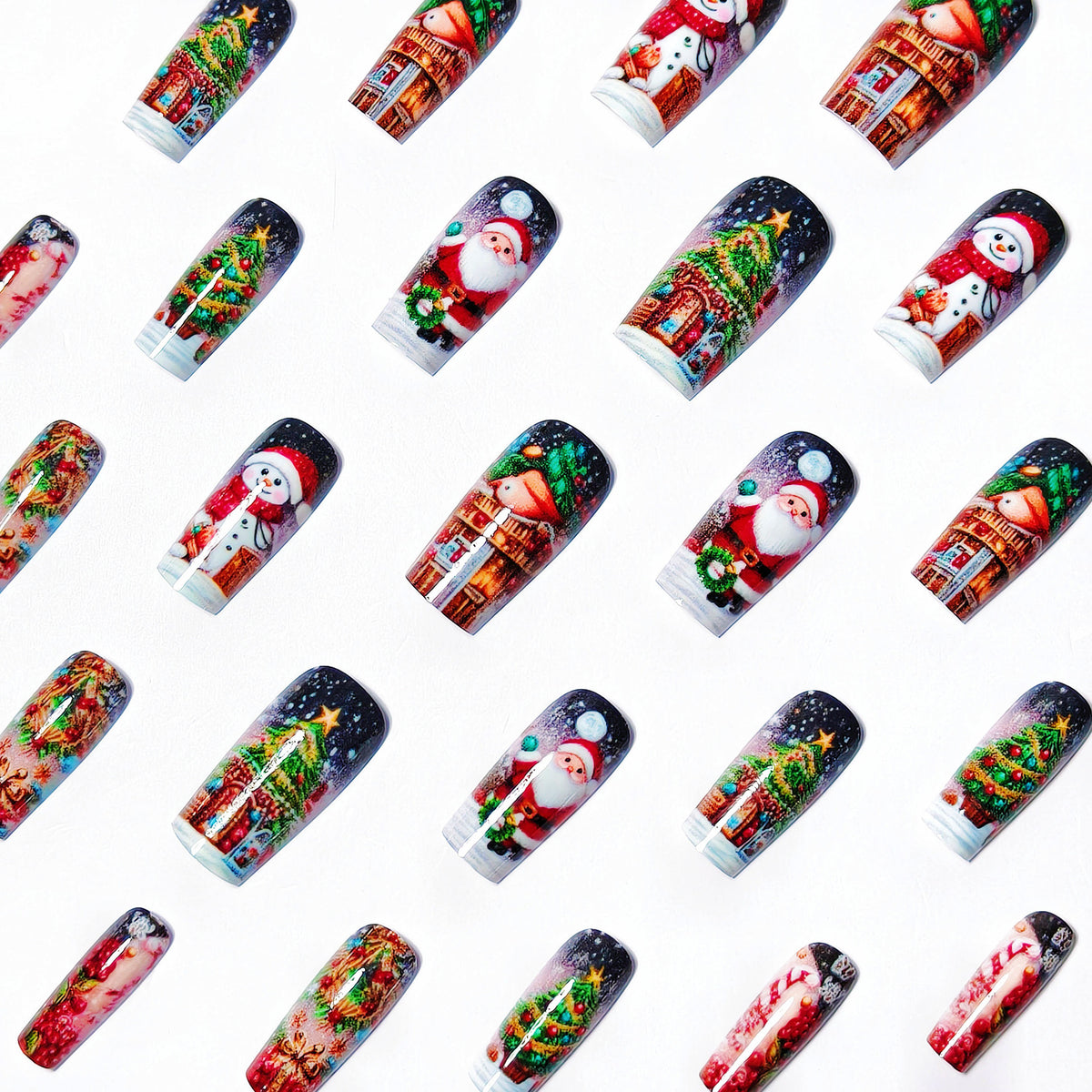 Festive 3D Holiday Nail Art Acalora