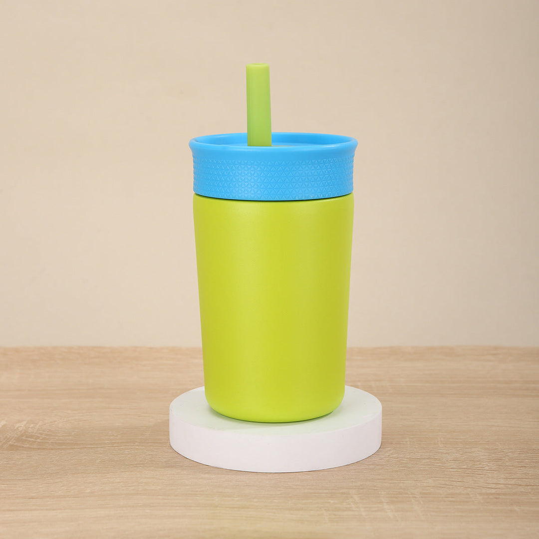 Ladies Insulated Drinking Bottle with Silicone Lid and Straw Kalsten