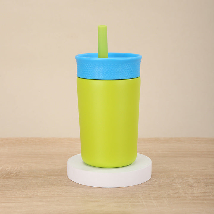 Ladies Insulated Drinking Bottle with Silicone Lid and Straw Kalsten