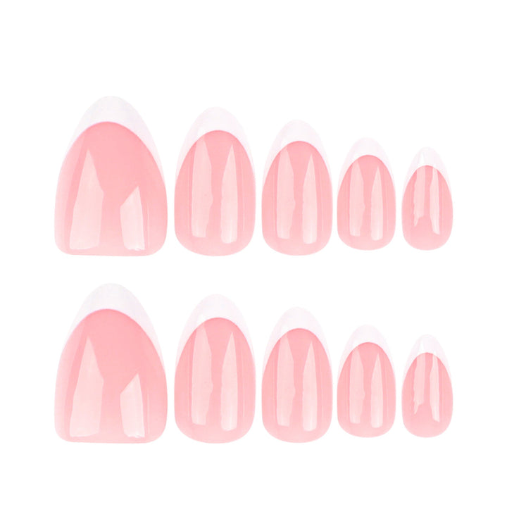Classic French Tip Press-On Nail Extensions Kalsten