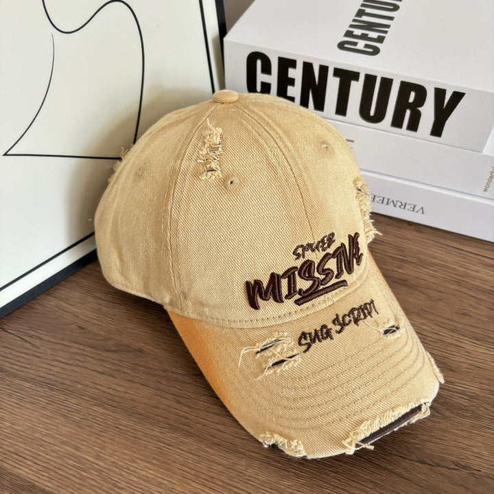 Women's Distressed Denim Adjustable Baseball Cap Kalsten