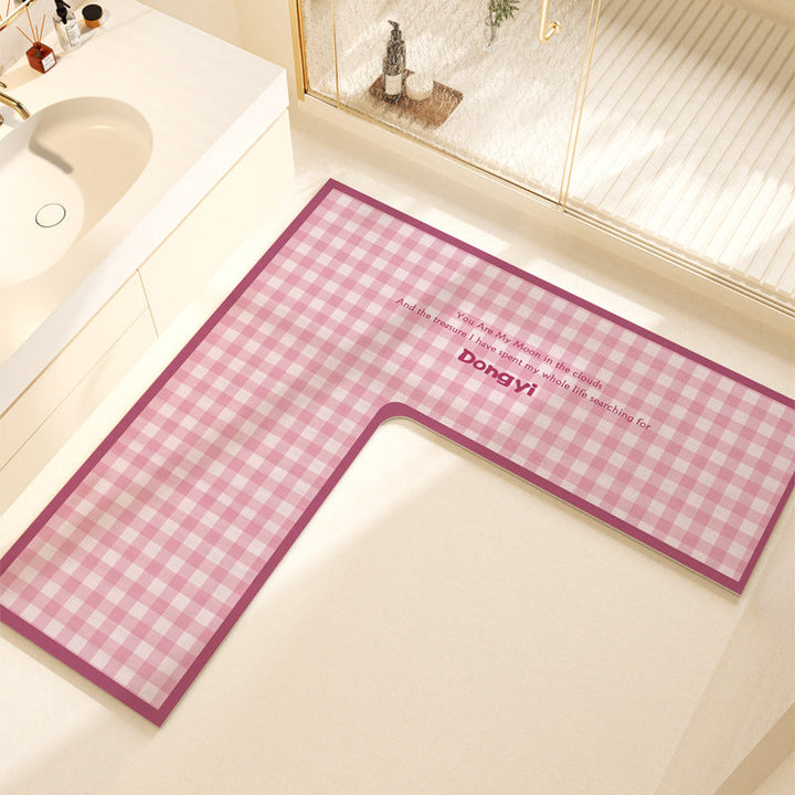 L-Shaped Soft Bath Mat Kalsten