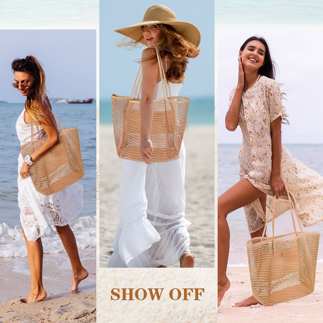 Spacious mesh beach bag Kalsten