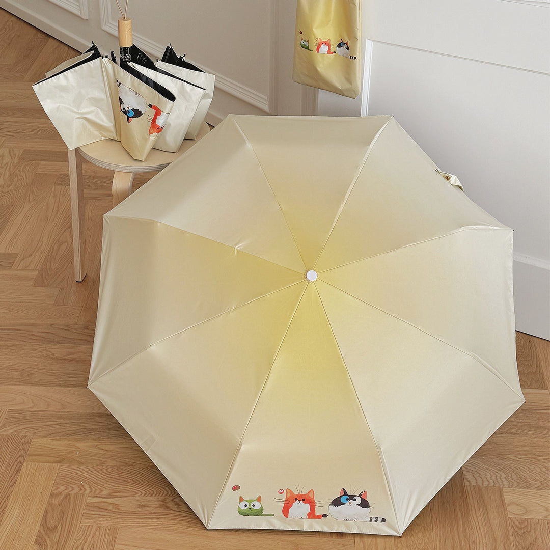 Ladies Folding Umbrella with Loving Animal Designs Kalsten