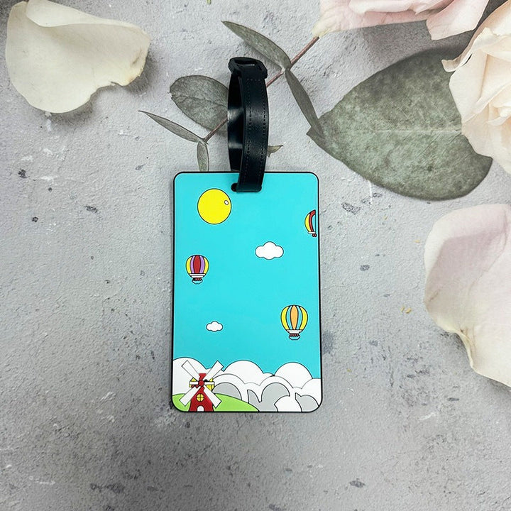 Whimsical Heart Balloon Luggage Tag Kalsten