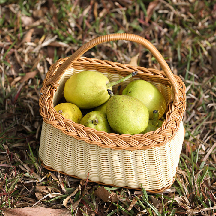 Handcrafted Woven Market Basket Kalsten