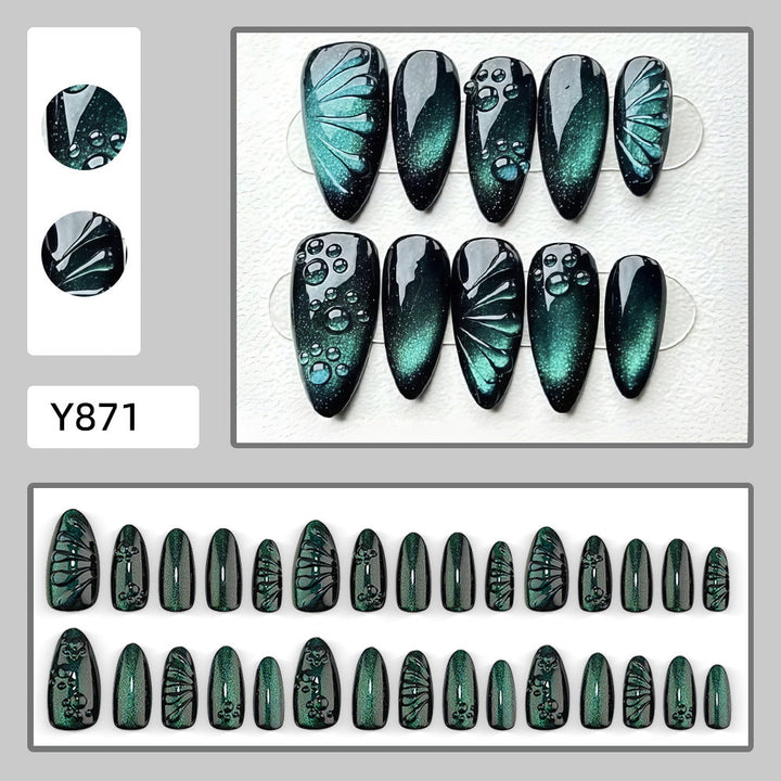 Artificial nails with shimmering wave design Kalsten