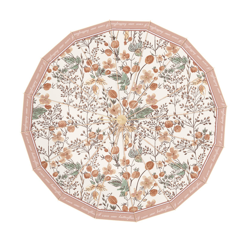 Women's elegant folding umbrella with floral design Kalsten