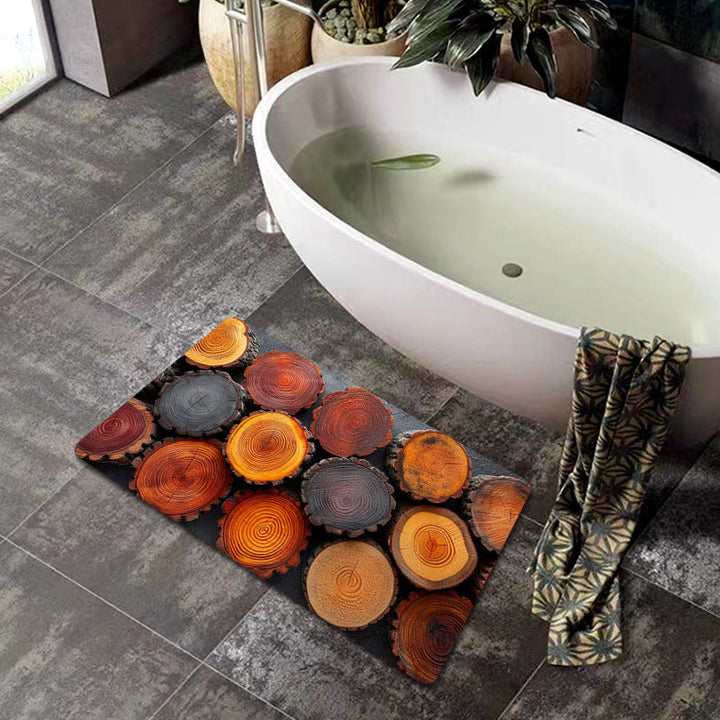 Natural Wood Grain Bath Mat Kalsten