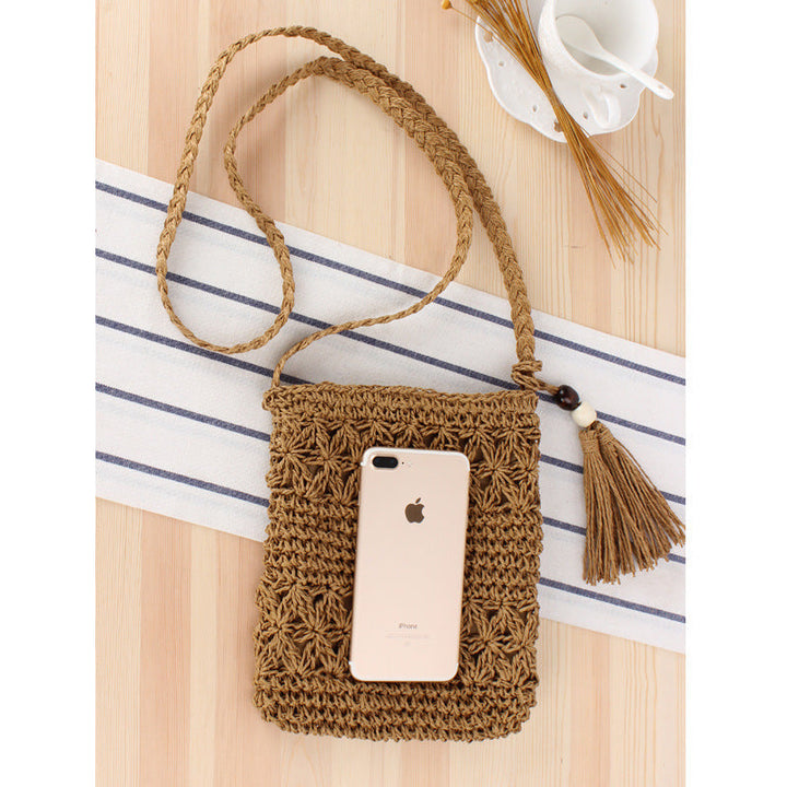 Macrame Crossbody Bag with Playful Tassel Detail Kalsten