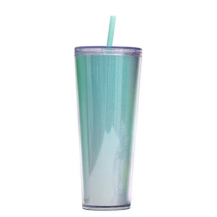 Women's Glittering Drinking Cup with Straw Kalsten