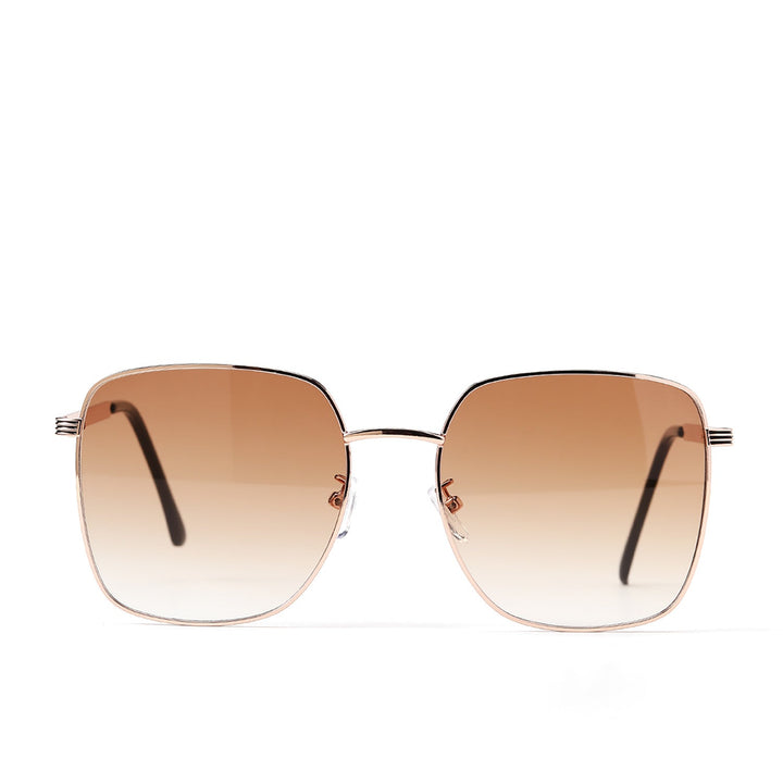 Women's square sunglasses with elegant metal frame and mirrored lenses Kalsten