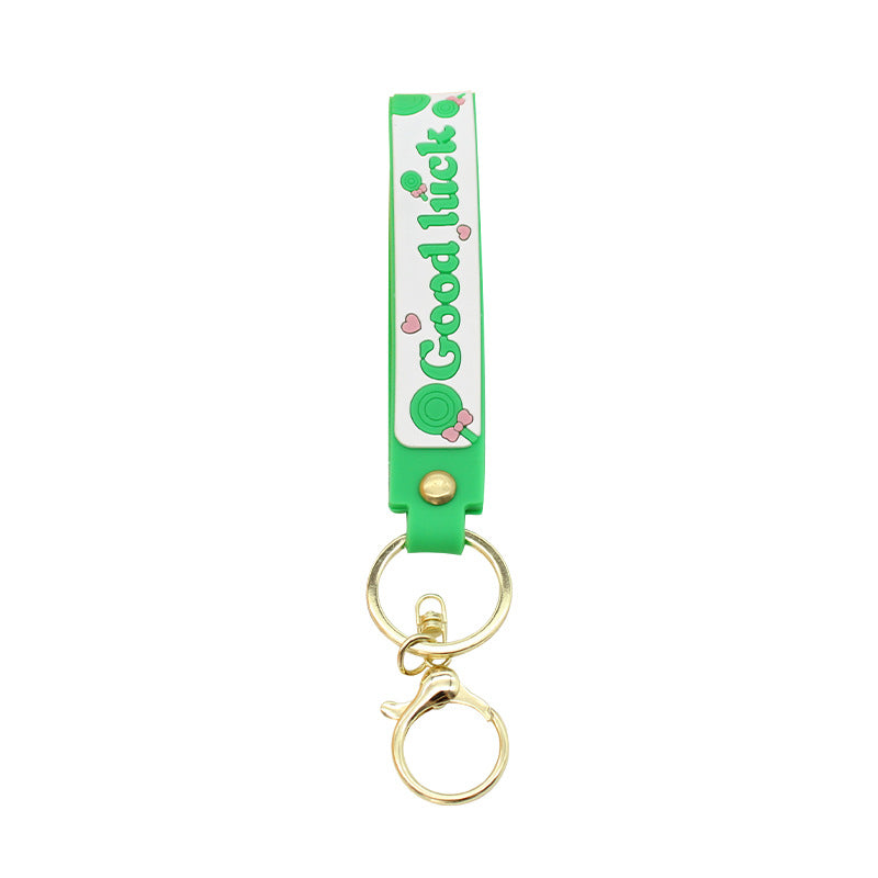 Unisex keychain with motivating lucky saying Kalsten