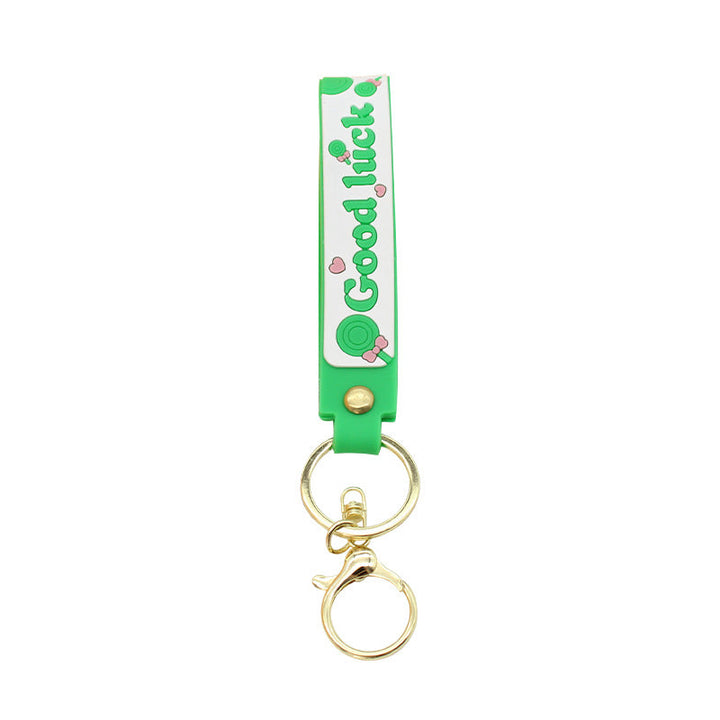 Unisex keychain with motivating lucky saying Kalsten