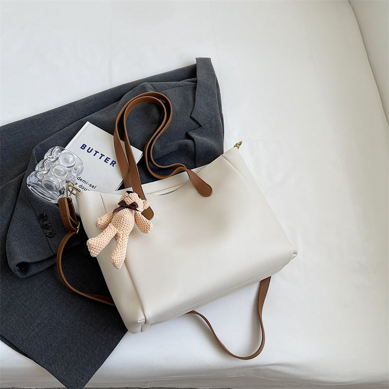 Spacious Soft Leather Tote Bag Acalora