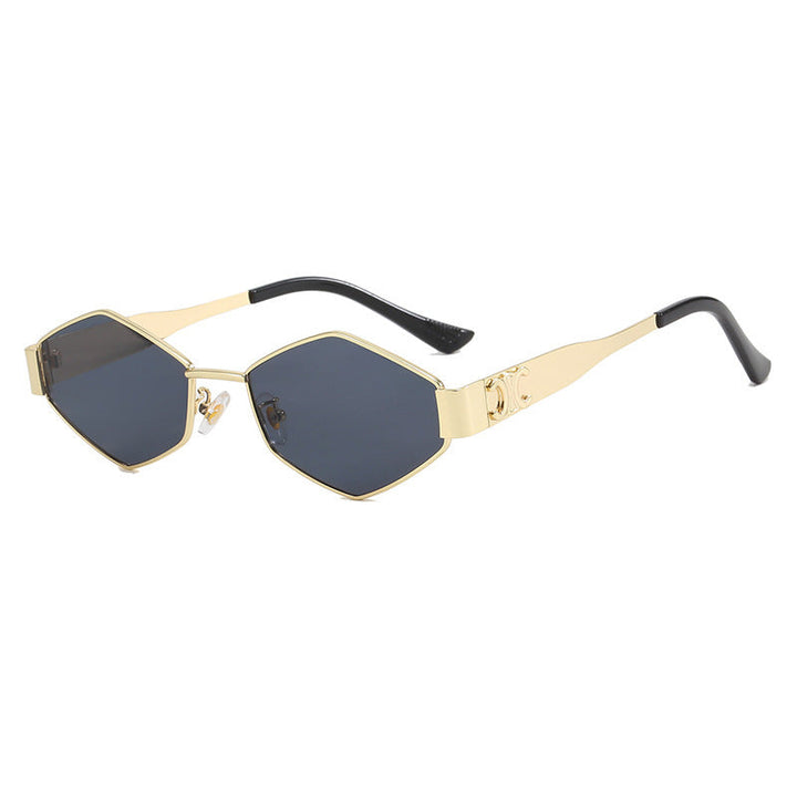 Women's hexagonal designer sunglasses with innovative metal frame Kalsten