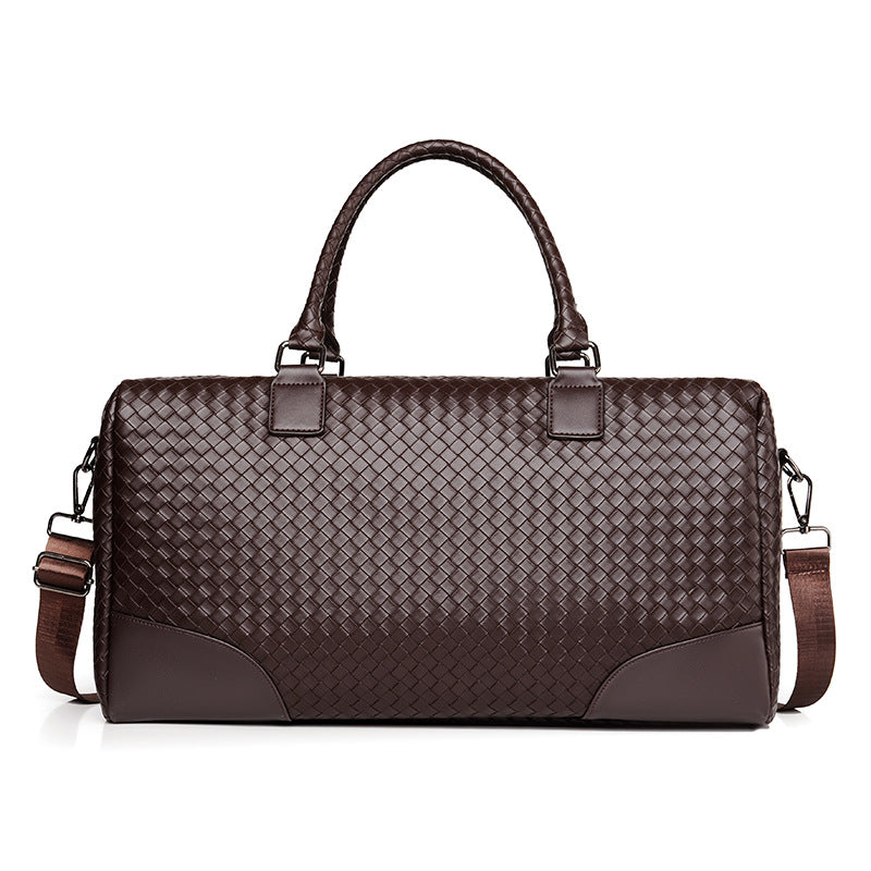 Woven Leather Travel Duffel Kalsten