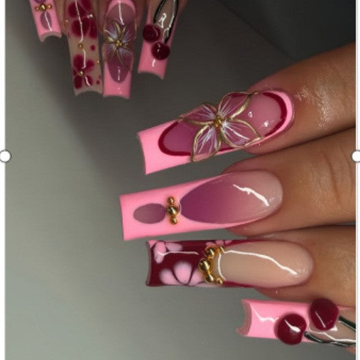 Decorative Floral Press-On Nails Kalsten 1787369057