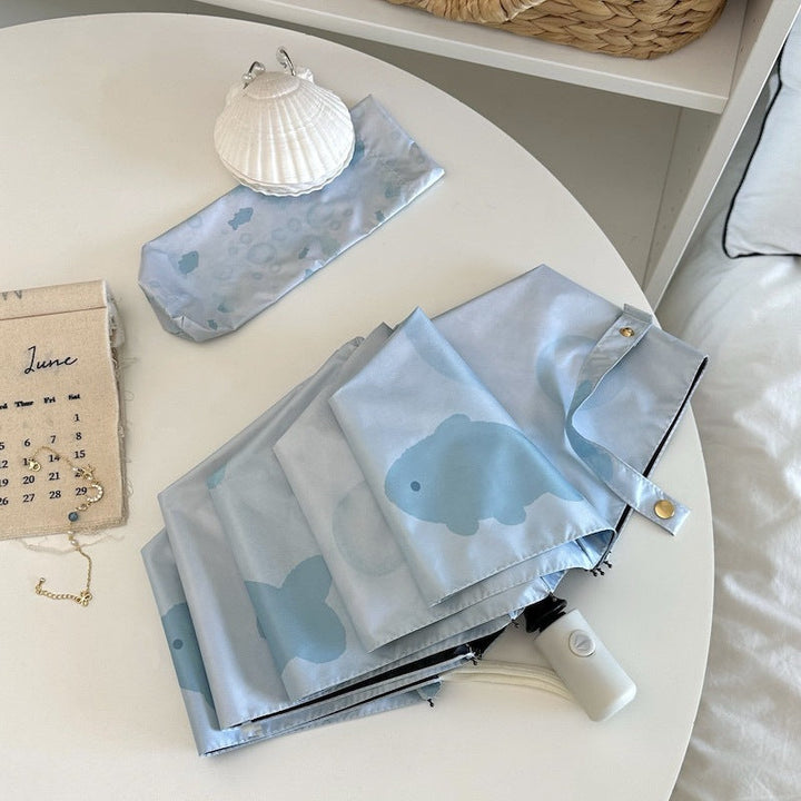 Women's foldable umbrella with unique fish pattern Kalsten