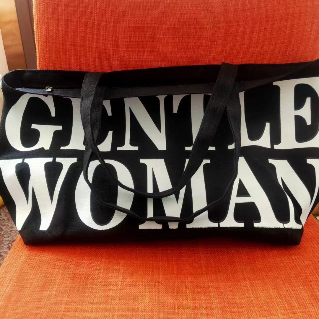 Fashionable cotton bag with striking lettering Kalsten
