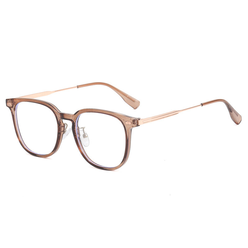 Women's clear rectangular glasses with delicate metal frame Kalsten