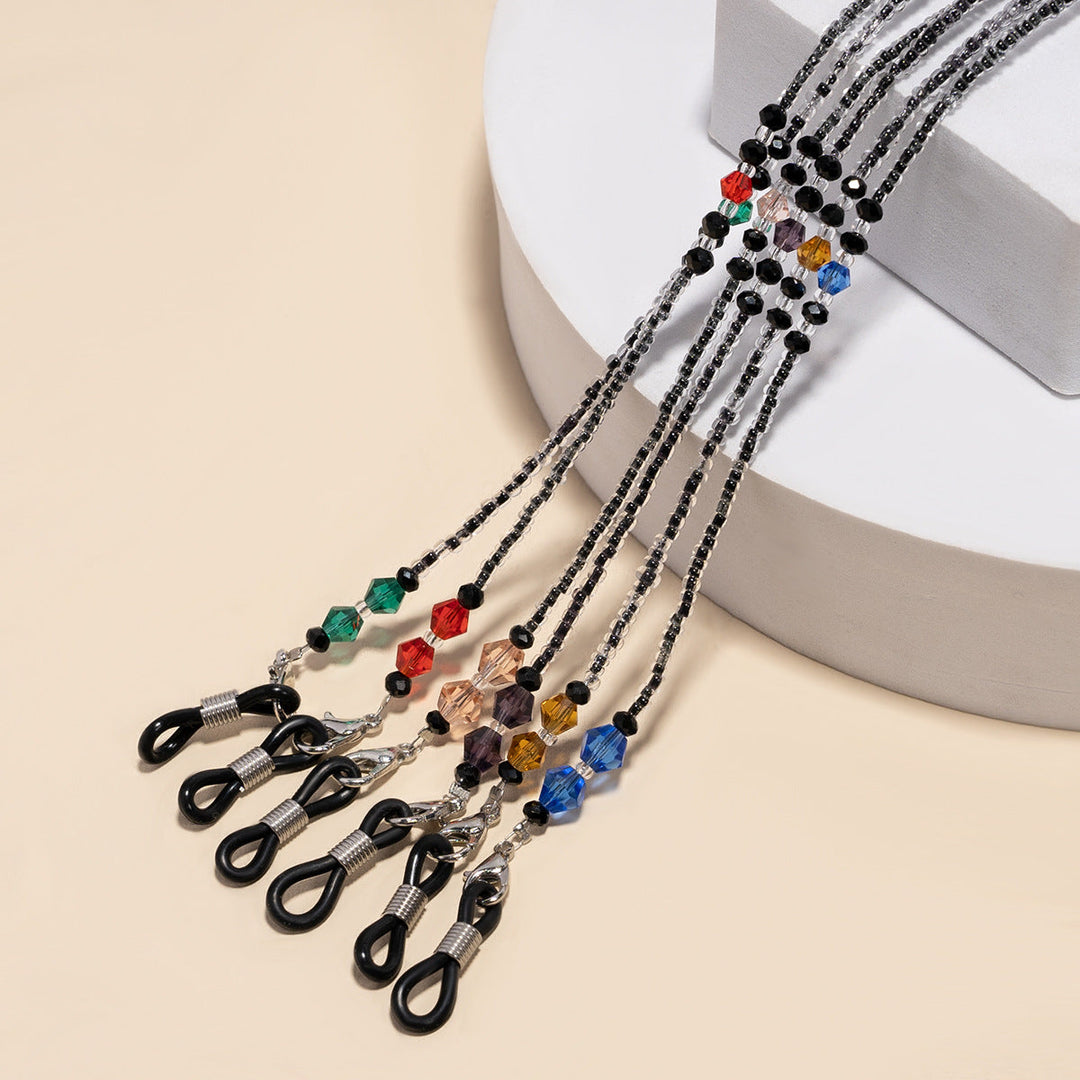 Elegant Purple Beaded Eyewear Chain kalsten