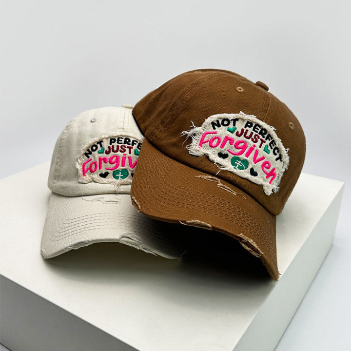 Women's Distressed Cotton Inspirational Baseball Cap Kalsten