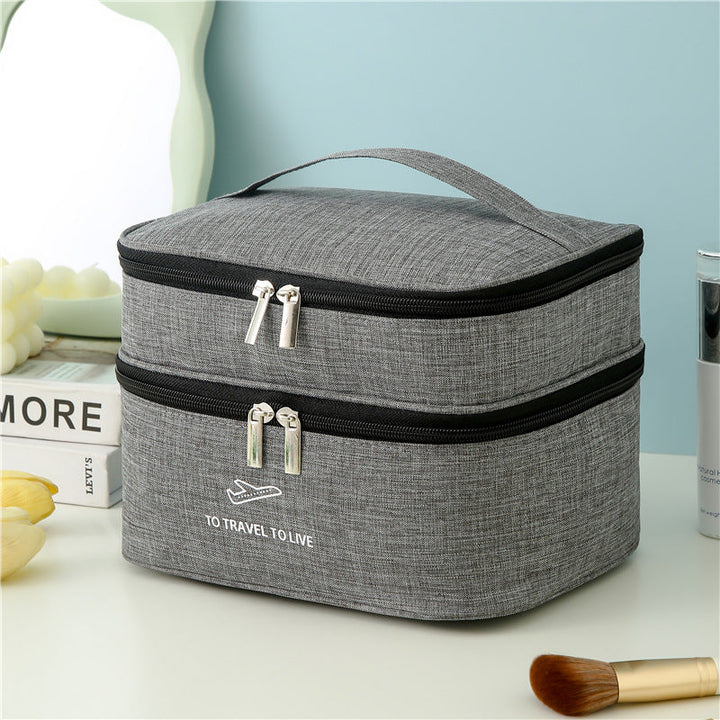 Dual-Layer Travel Cosmetic Organizer Kalsten
