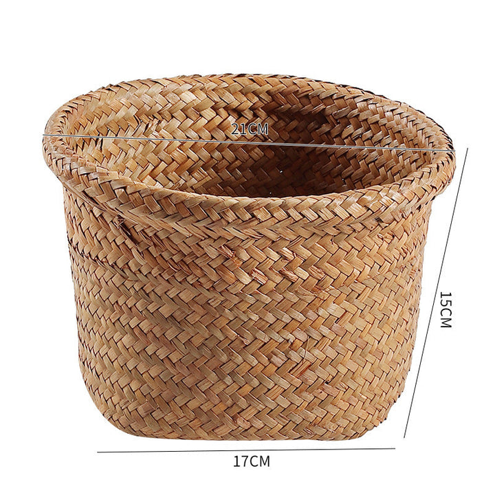 Handcrafted Natural Seagrass Storage Pot Kalsten